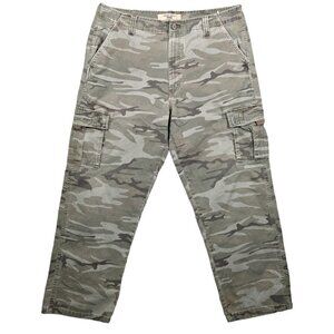 Wrangler Jeans Co Camo Cargo Pants Green Mens APPROX. 37 X 30